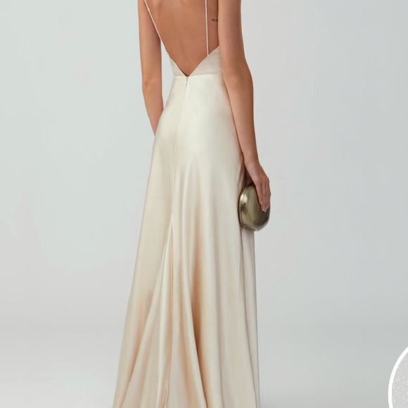 NWT Fame and Partners Strappy Draped Gown - Picture 4 of 5